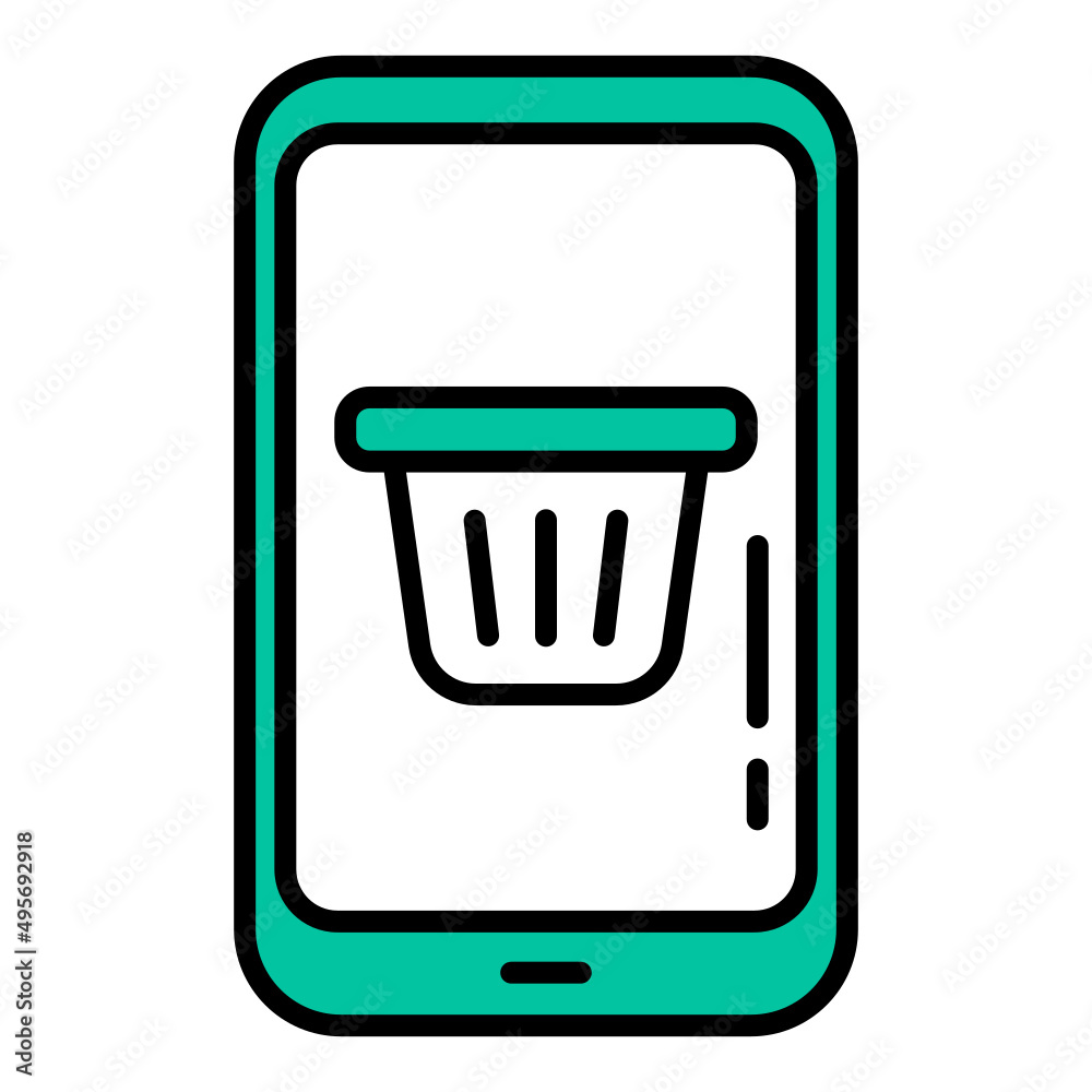 smartphone and basket smartphone and basket