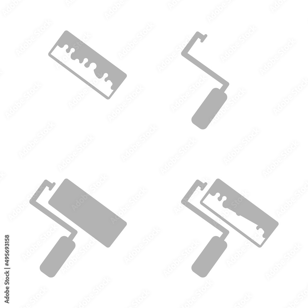 paint roller icon on a white background, vector illustration paint roller icon on a white background, vector illustration