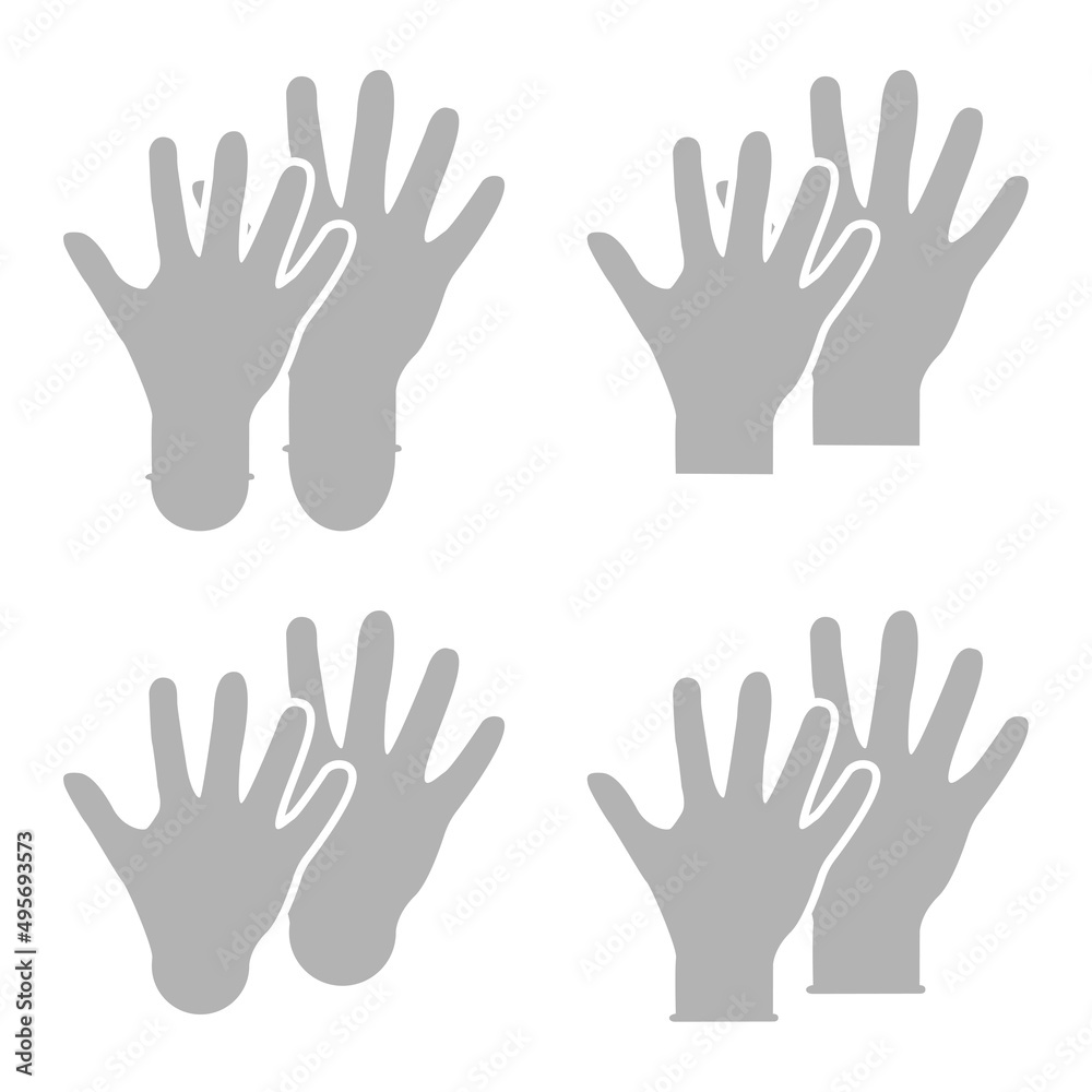 glove icon on a white background, vector illustration glove icon on a white background, vector illustration
