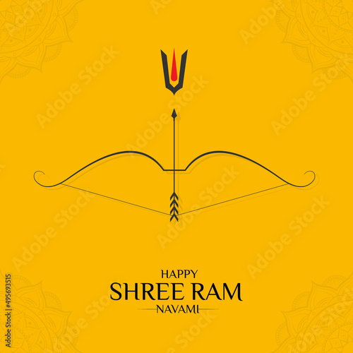 Happy Ram Navami festival of India Social Media Post
