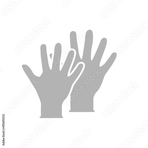glove icon on a white background, vector illustration
