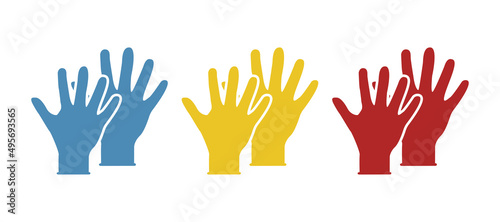 glove icon on a white background, vector illustration