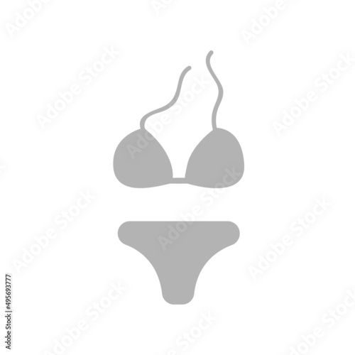 swimsuit icon on a white background, vector illustration