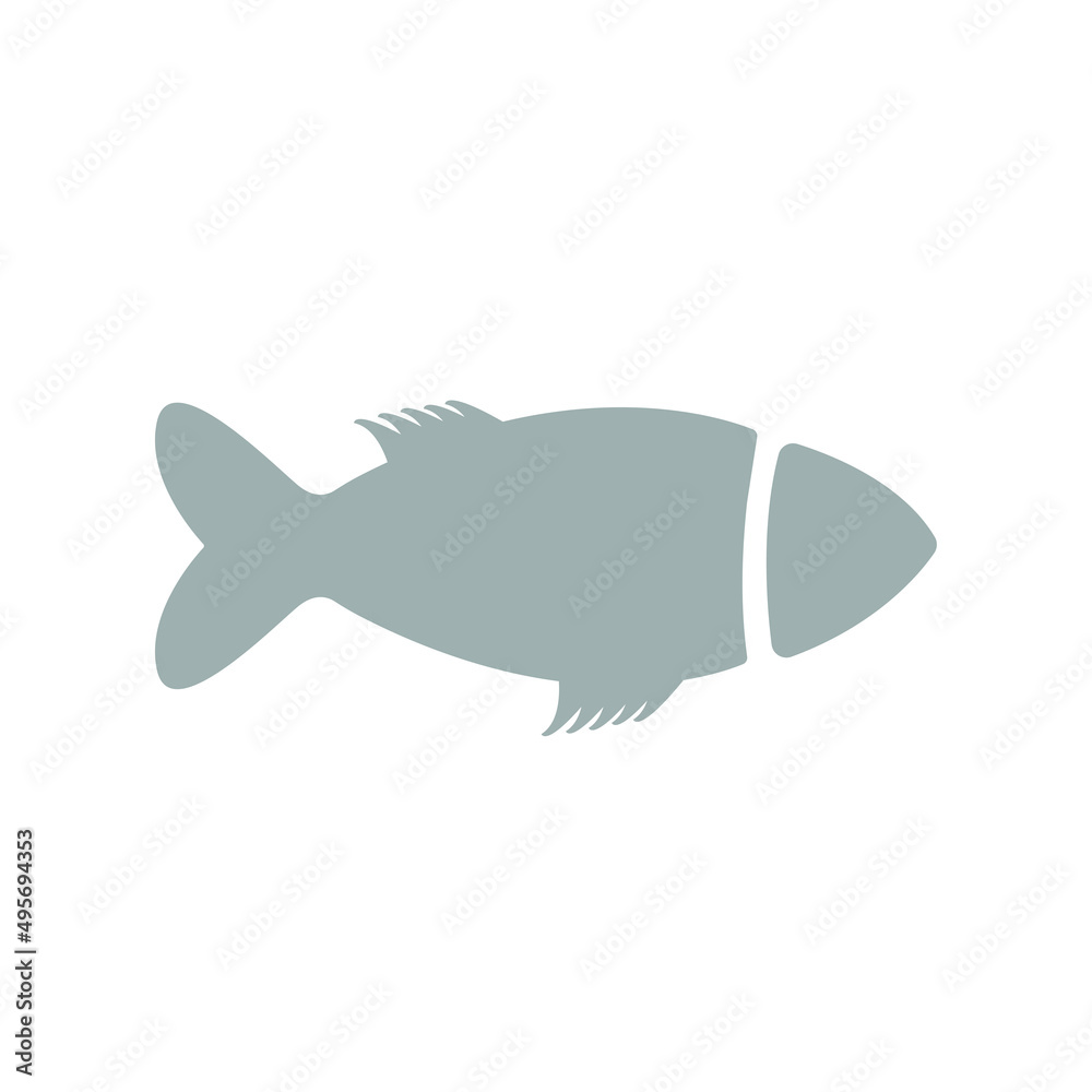 fish icon on a white background, vector illustration fish icon on a white background, vector illustration
