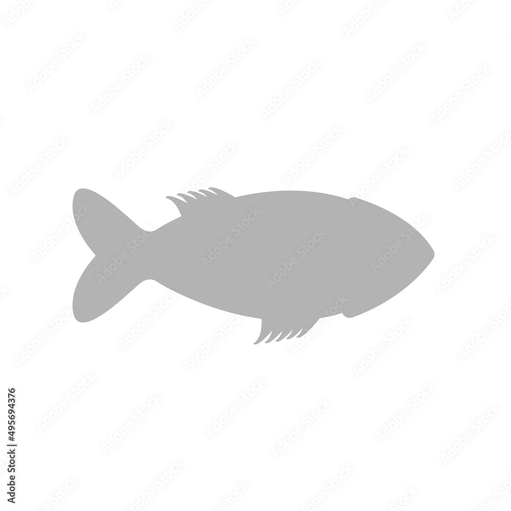 fish icon on a white background, vector illustration fish icon on a white background, vector illustration