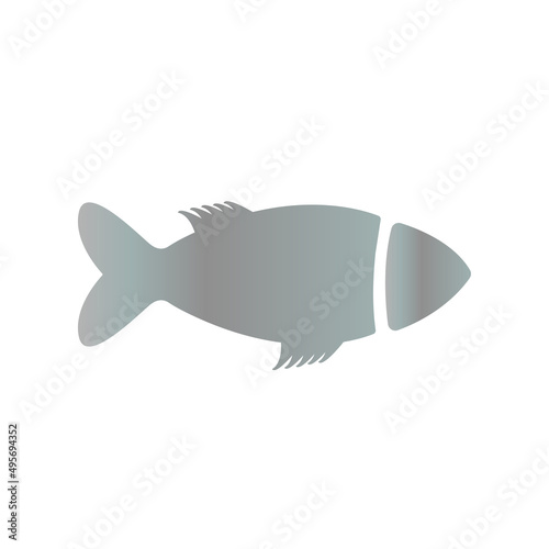 fish icon on a white background  vector illustration