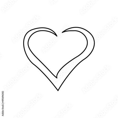 hearts icon on a white background, vector illustration