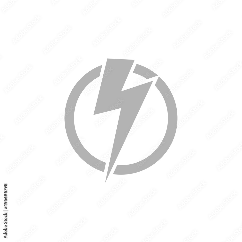 Lightning icon, logo, energy concept, on a white background, vector illustration Lightning icon, logo, energy concept, on a white background, vector illustration
