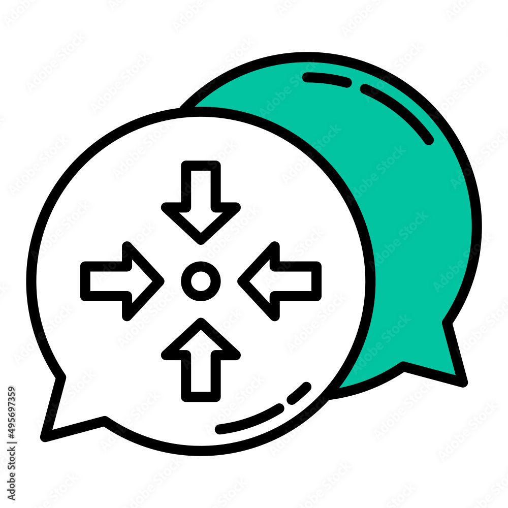 spot arrow and chat bubble spot arrow and chat bubble