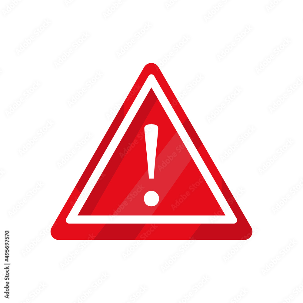 Danger sign icon on white background, vector illustration Danger sign icon on white background, vector illustration