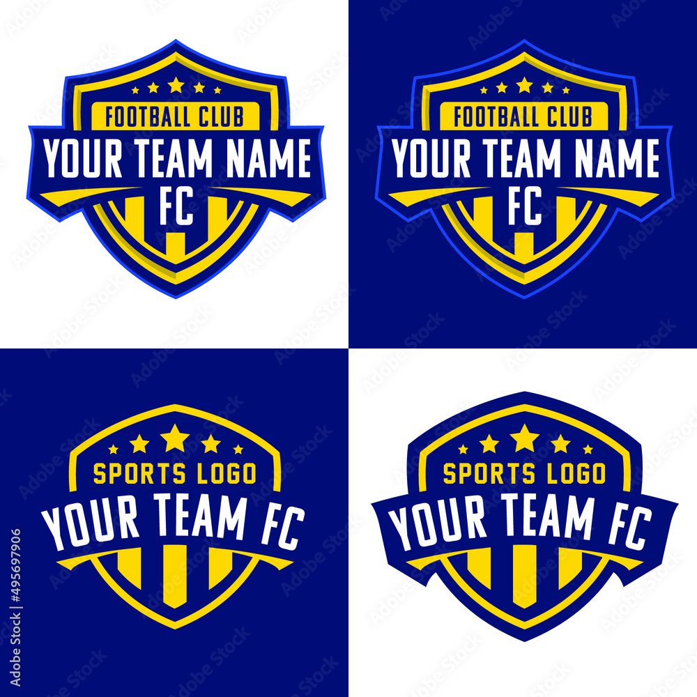 Vintage sports team logo emblem set Adobe Stock