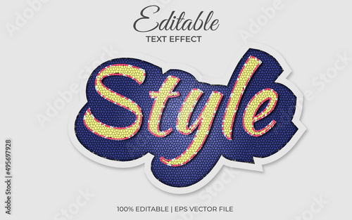 mosaic text effect, editable text effect eps.