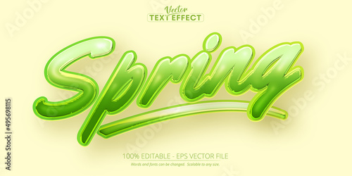 Cartoon text effect, editable spring text and comic text style