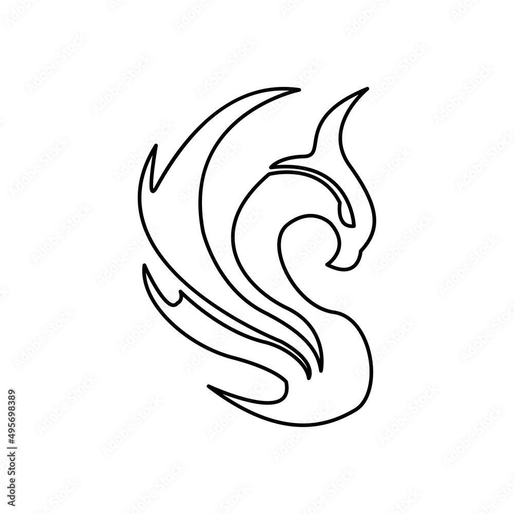 Fototapeta premium phoenix icon, company logo concept, on a white background, vector illustration