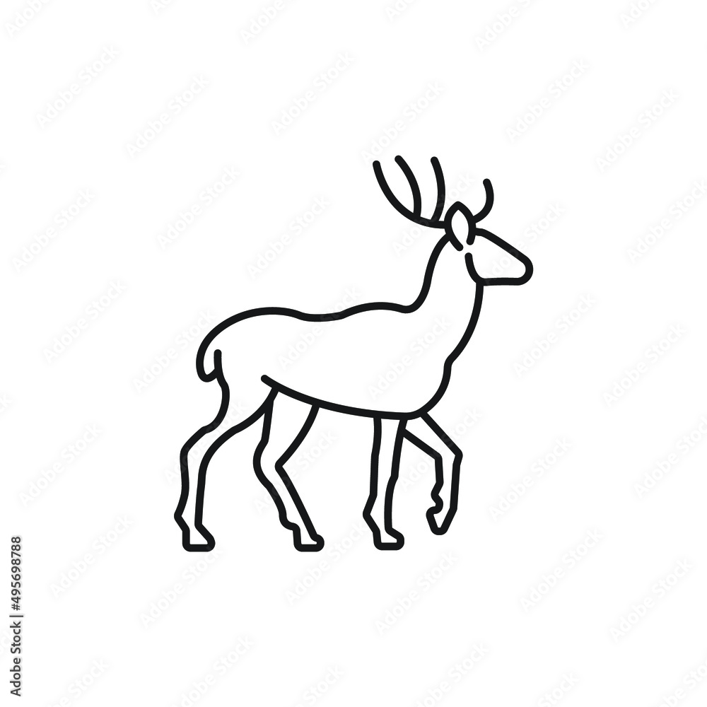 Deer icons symbol vector elements for infographic web Deer icons symbol vector elements for infographic web
