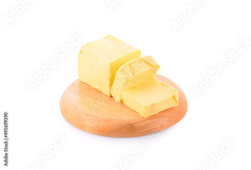 butter slides isolated on white background