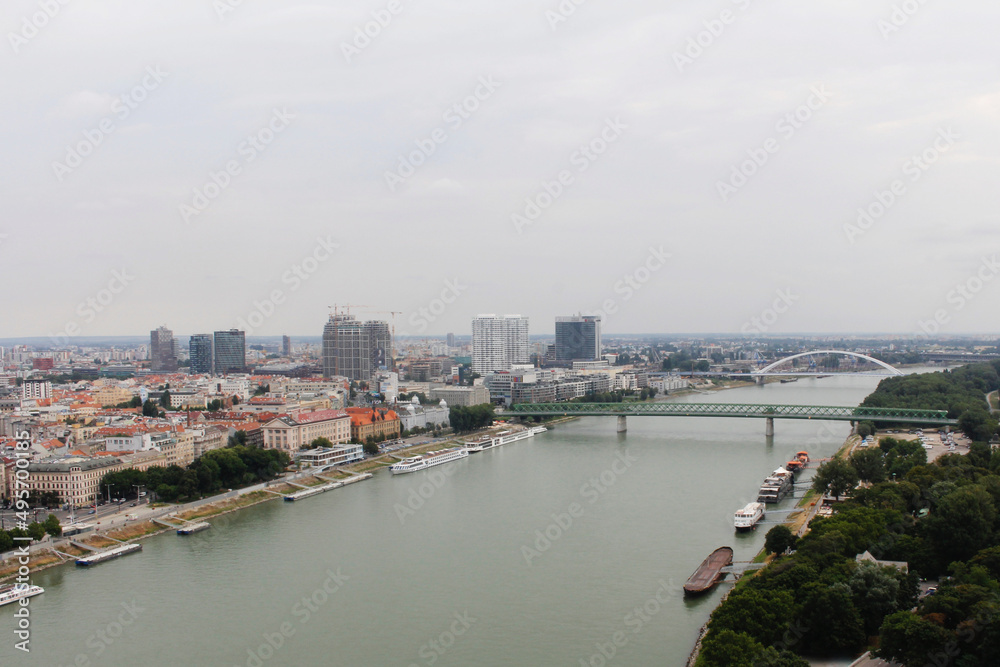 Stunning Panoramic Views From The Bratislava UFO Bridge