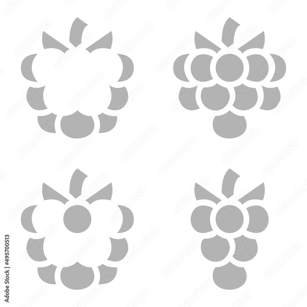 raspberry icon on a white background, vector illustration raspberry icon on a white background, vector illustration