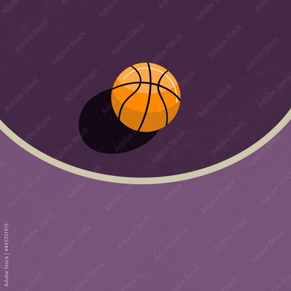 Basketball violet ball illustration 