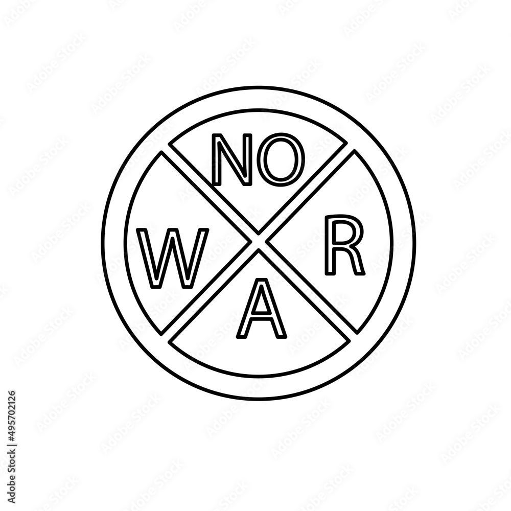 no war icon, peace concept, vector illustration no war icon, peace concept, vector illustration