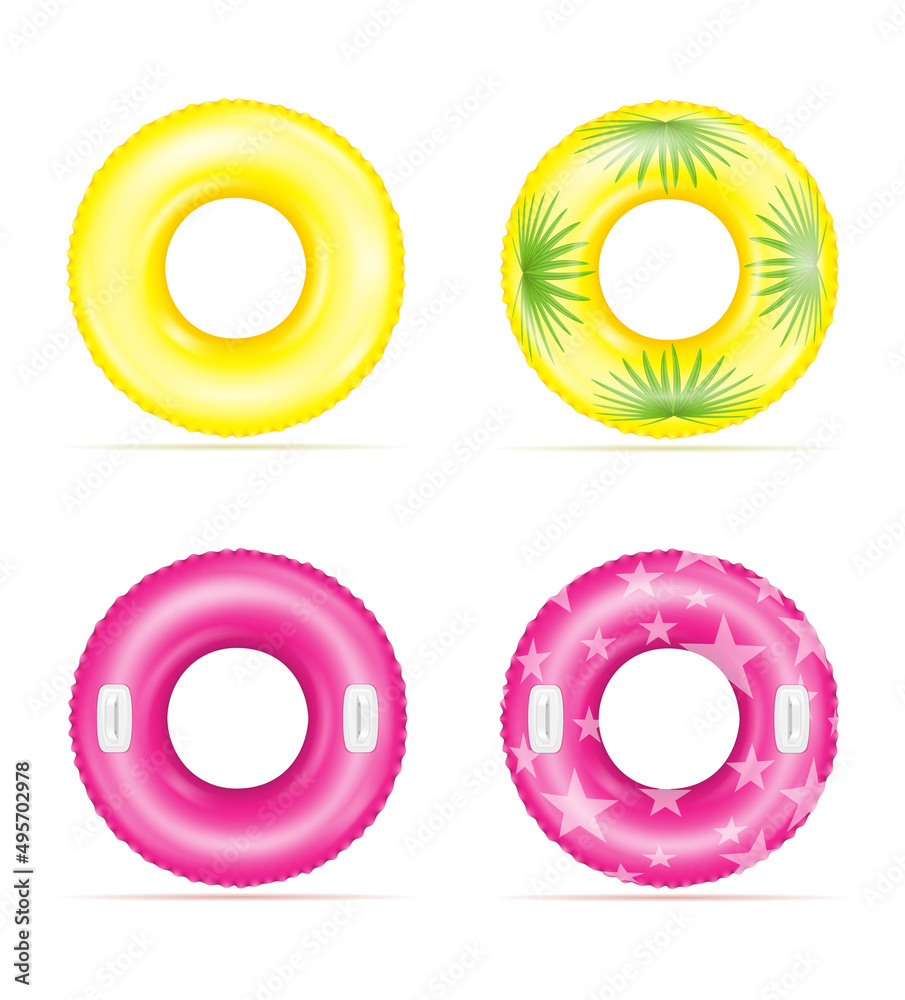 inflatable rubber ring for swimming in the sea or pool vector illustration inflatable rubber ring for swimming in the sea or pool vector illustration