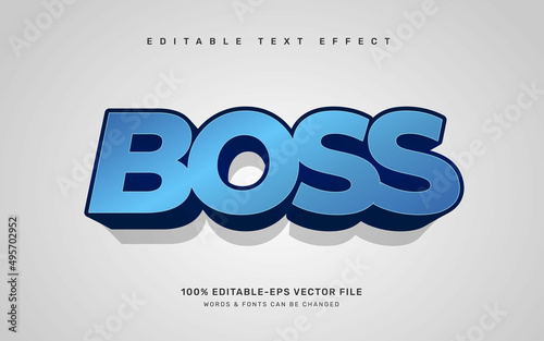 Boss editable text effect template