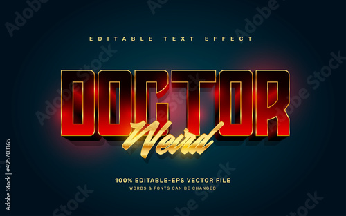 Superhero Doctor editable text effect template