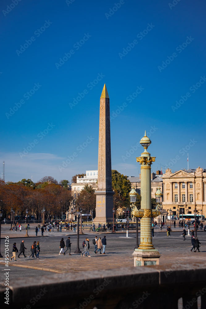 The Luxor Obelisk in Place de la Concorde, Paris, France