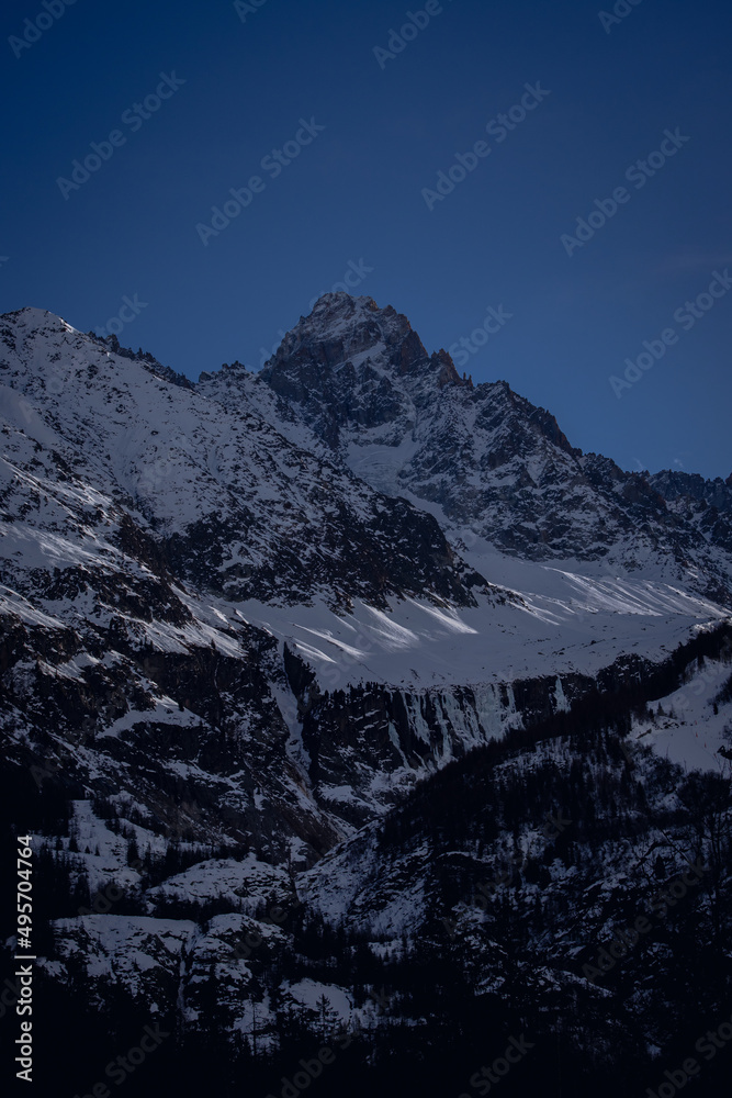 French Alps by night 