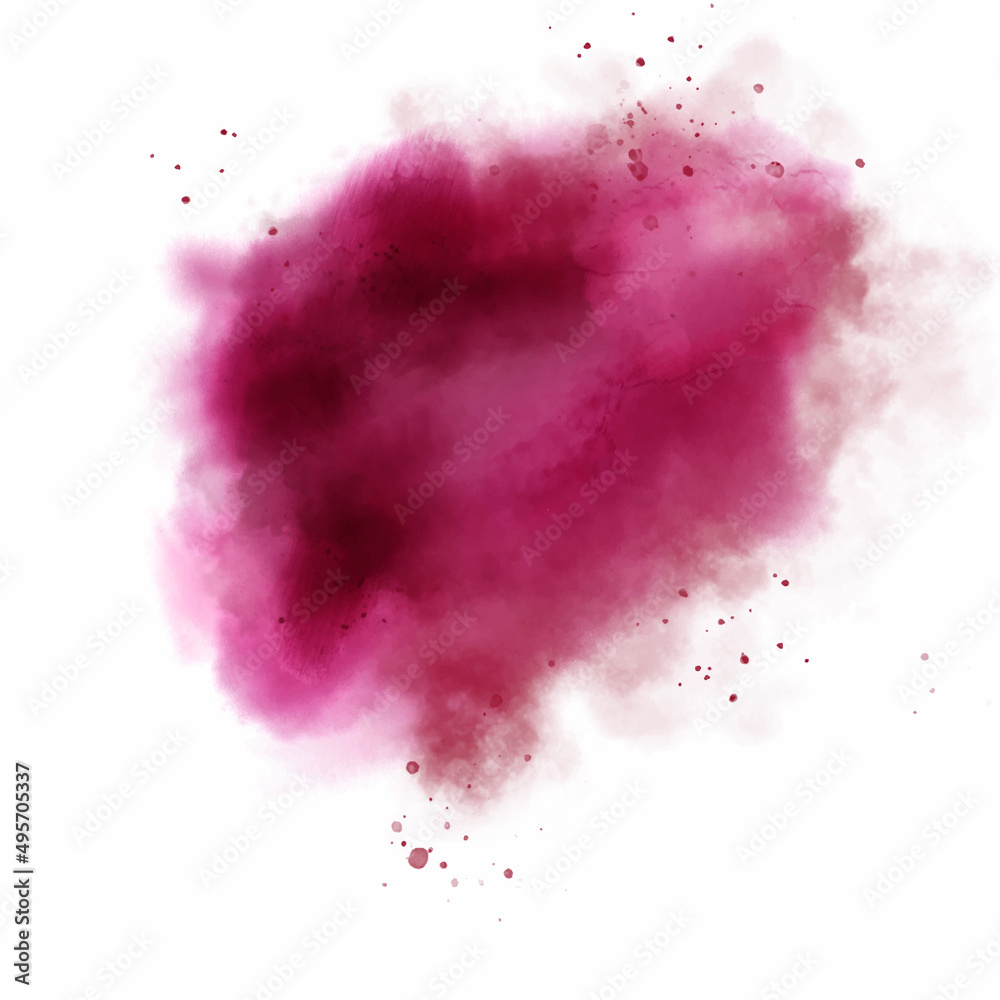 Beautiful Splash Of Watercolor Vector Colorful Pink Watercolor Stain