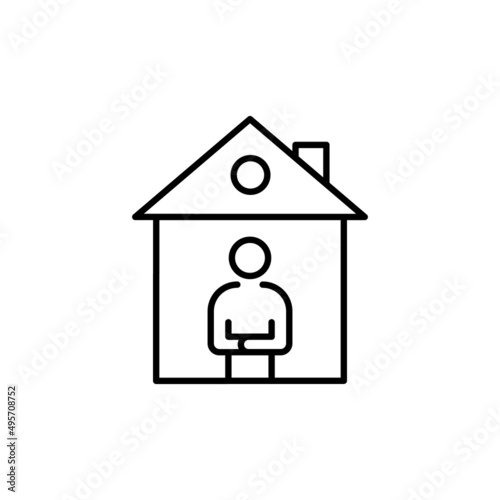Self Isolation icon in vector. logotype