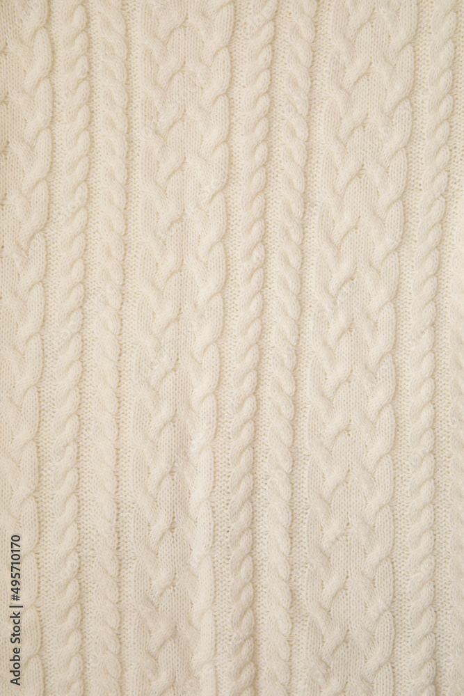 Fototapeta premium Close up texture of knitted fabric cloth