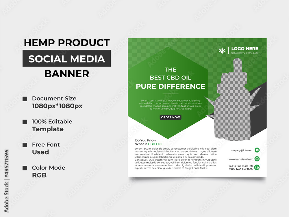 hemp product social media banner template design with one image placement, smart green gradient is used in the design. web banner standard, it can use in the social media , vector eps 10. hemp product social media banner template design with one image placement, smart green gradient is used in the design. web banner standard, it can use in the social media , vector eps 10.