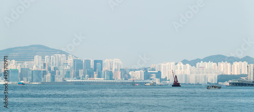 Photography City skyline and buildings on Hong Kong