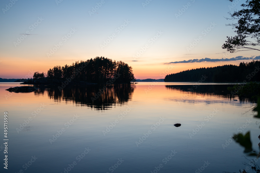 finnish sunset, pure nature