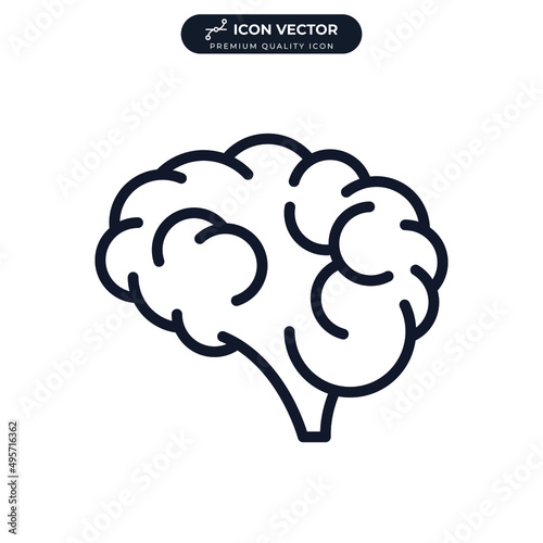brainstorm icon symbol template for graphic and web design collection logo vector illustration