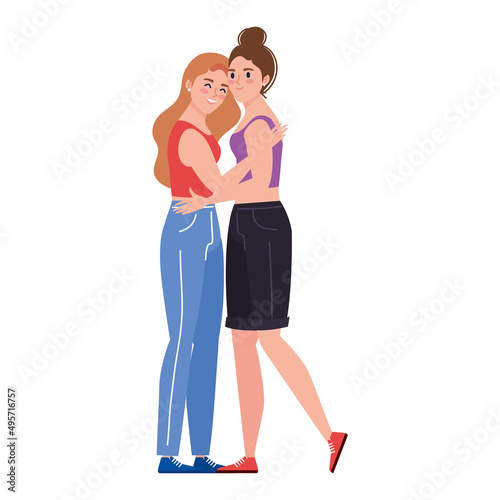 lesbians lovers couple