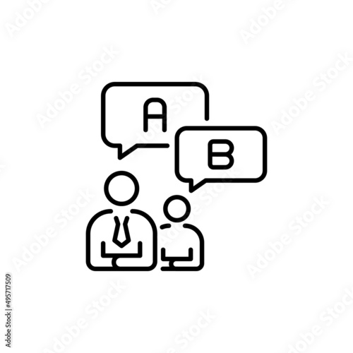 Opinions icon in vector. logotype photo
