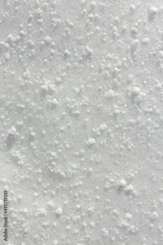 Close up of Graupel Snow pellets, formed when supercooled water droplets Freeze onto Snow Crystals