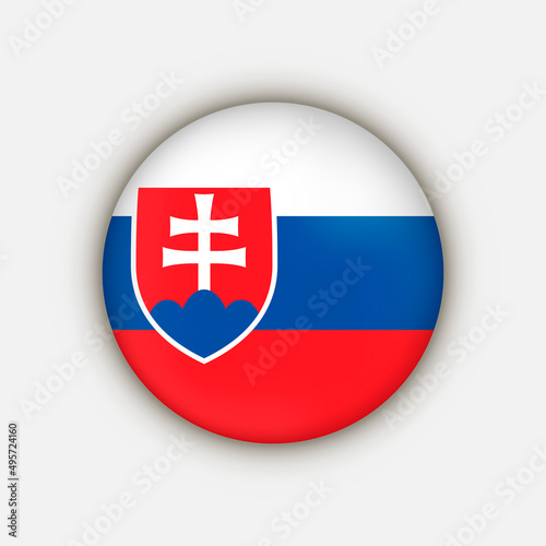 Country Slovakia. Slovakia flag. Vector illustration.