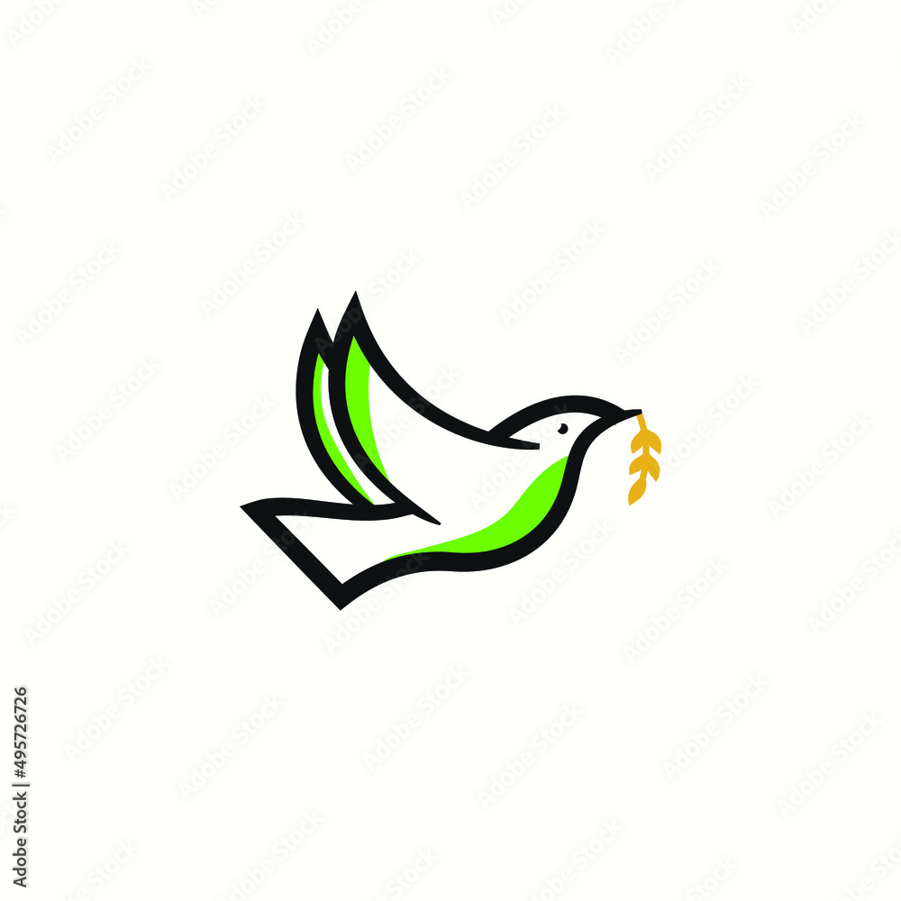 illustration of bird, pigeon logo vector design template with modern, overlay and colorful styles for business, company and community isolated on white background. illustration of bird, pigeon logo vector design template with modern, overlay and colorful styles for business, company and community isolated on white background.