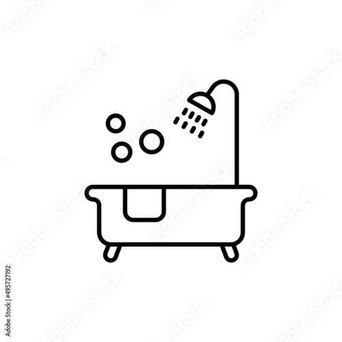 Bathroom icon in vector. logotype