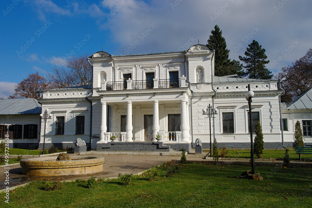 Scenic view of historical Galitzine Palace in Trostyanets, Sumy region, Ukraine