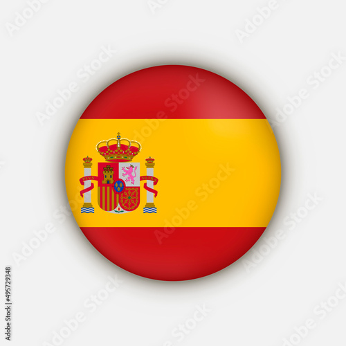 Country Spain. Spain flag. Vector illustration.