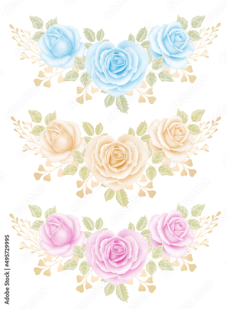 Flower pink rose, green leaves. Vector background Flower pink rose, green leaves. Vector background