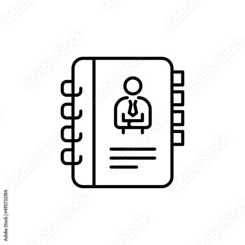 Contacts icon in vector. logotype