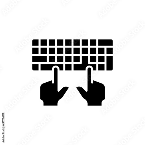 Typing icon in vector. logotype