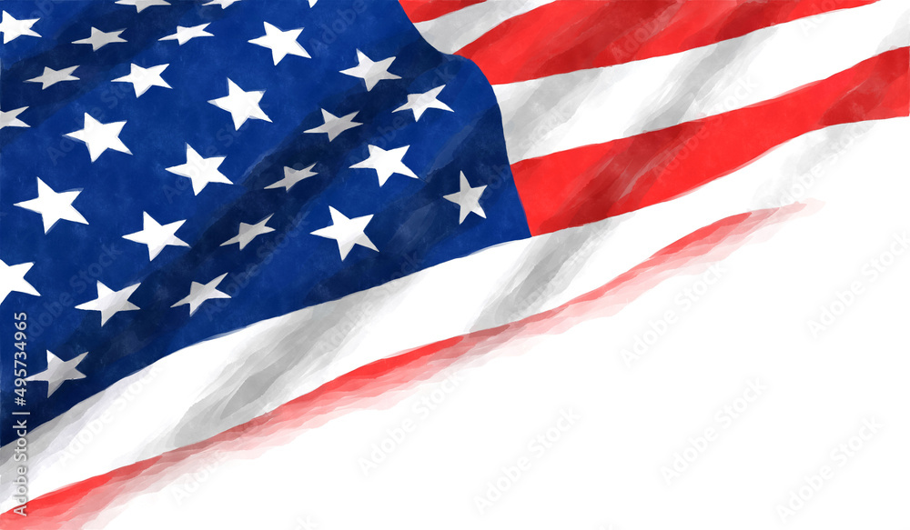 USA patriotic background. Digital watercolor painting illustration. USA patriotic background. Digital watercolor painting illustration.