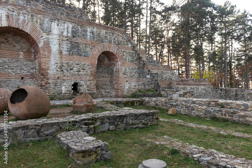 Ruins of the late antique Hisarlaka Fortress, Kyustendil, Bulgaria photo