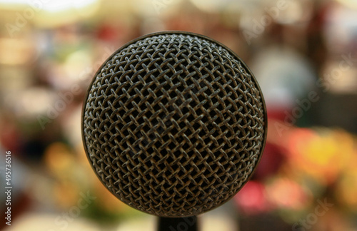 microphone from the singer's point of view, 